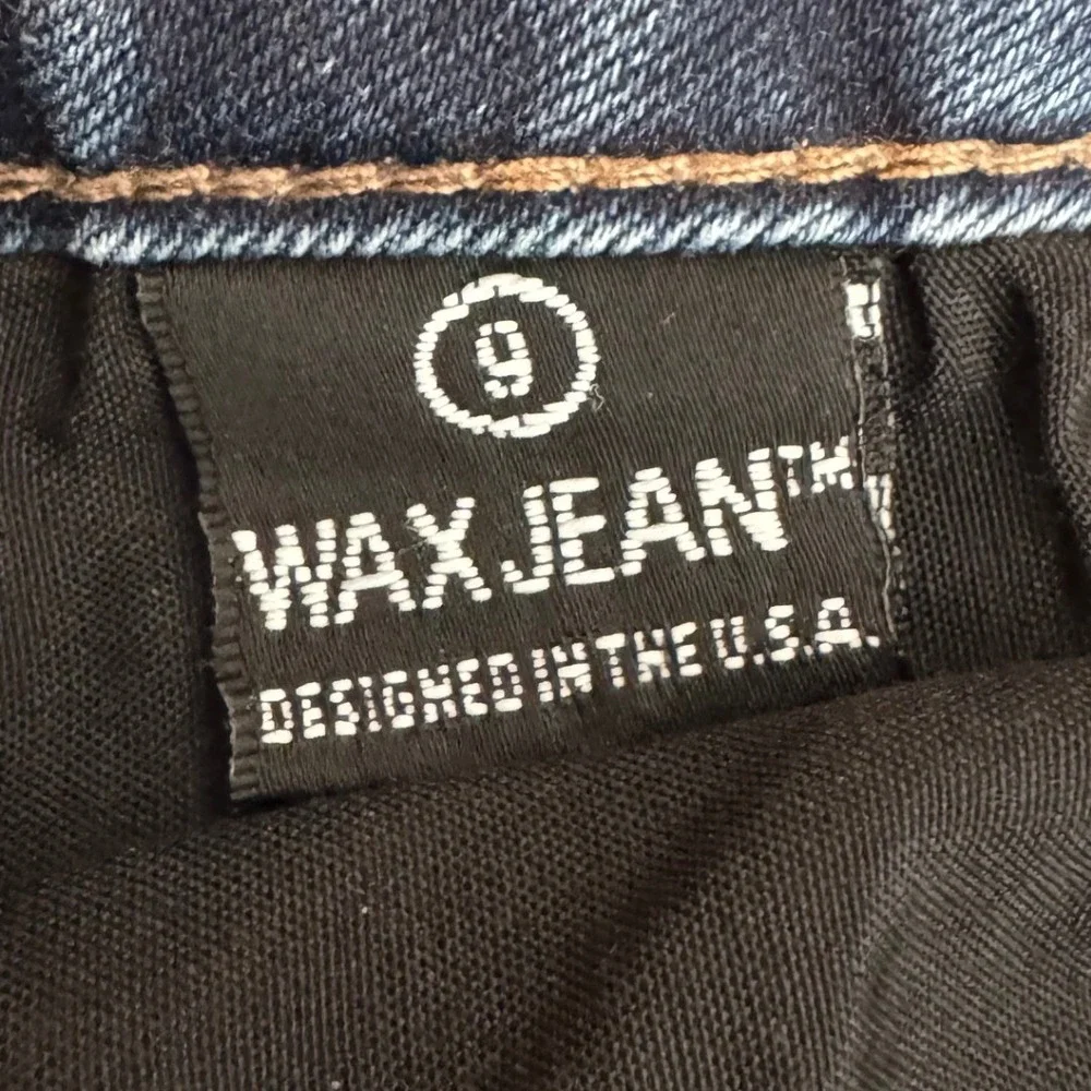 WAX JEAN Women's Dark Wash Distressed Cropped‎ Cuffed  Skinny Jeans Size 9